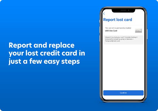 Report & Replace Lost Card