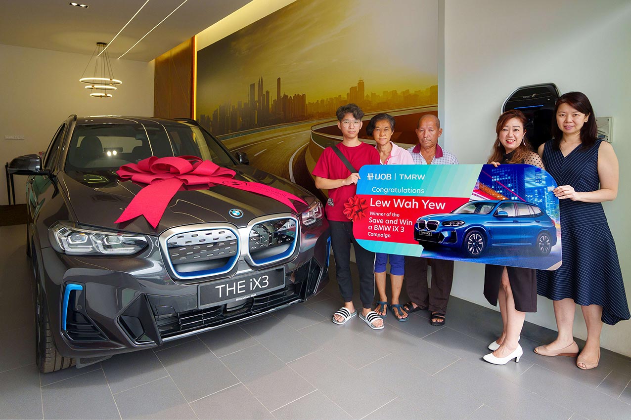 UOB Malaysia Save and Win winner drives away in a new electric SUV